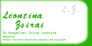 leontina zsirai business card